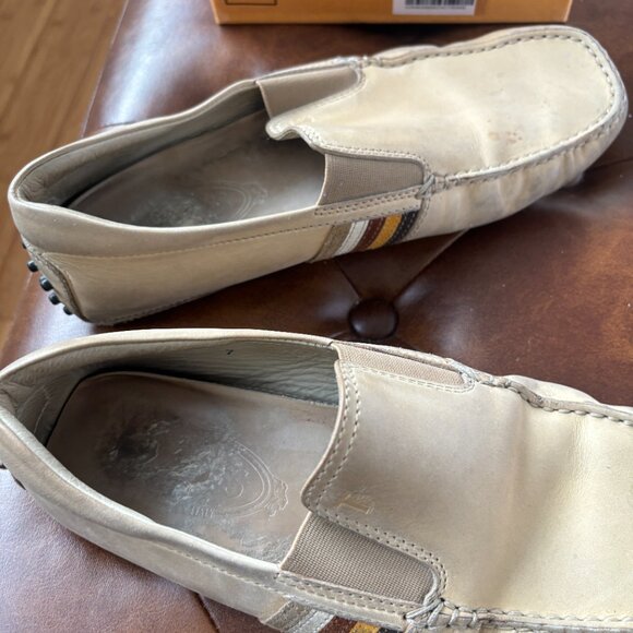 Tod\'s Gommini Driving Moccasin | Beige with Color Bars | Mens 8.5